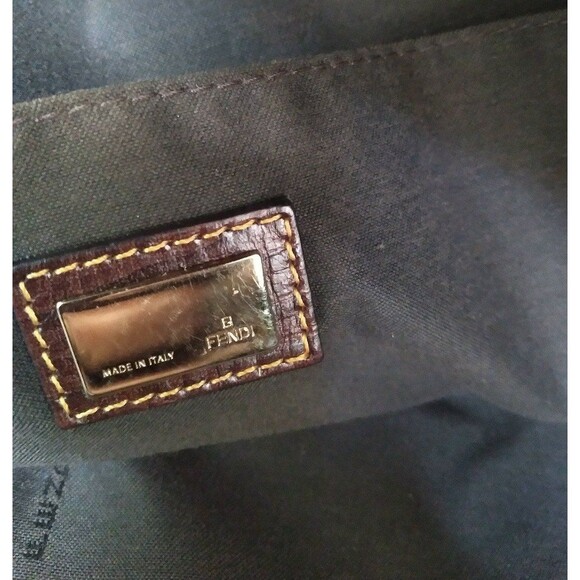 Fendi Monogram Turquoise Leather Tote Bag with FF Pattern Trim Designer Handbag - Picture 9 of 10